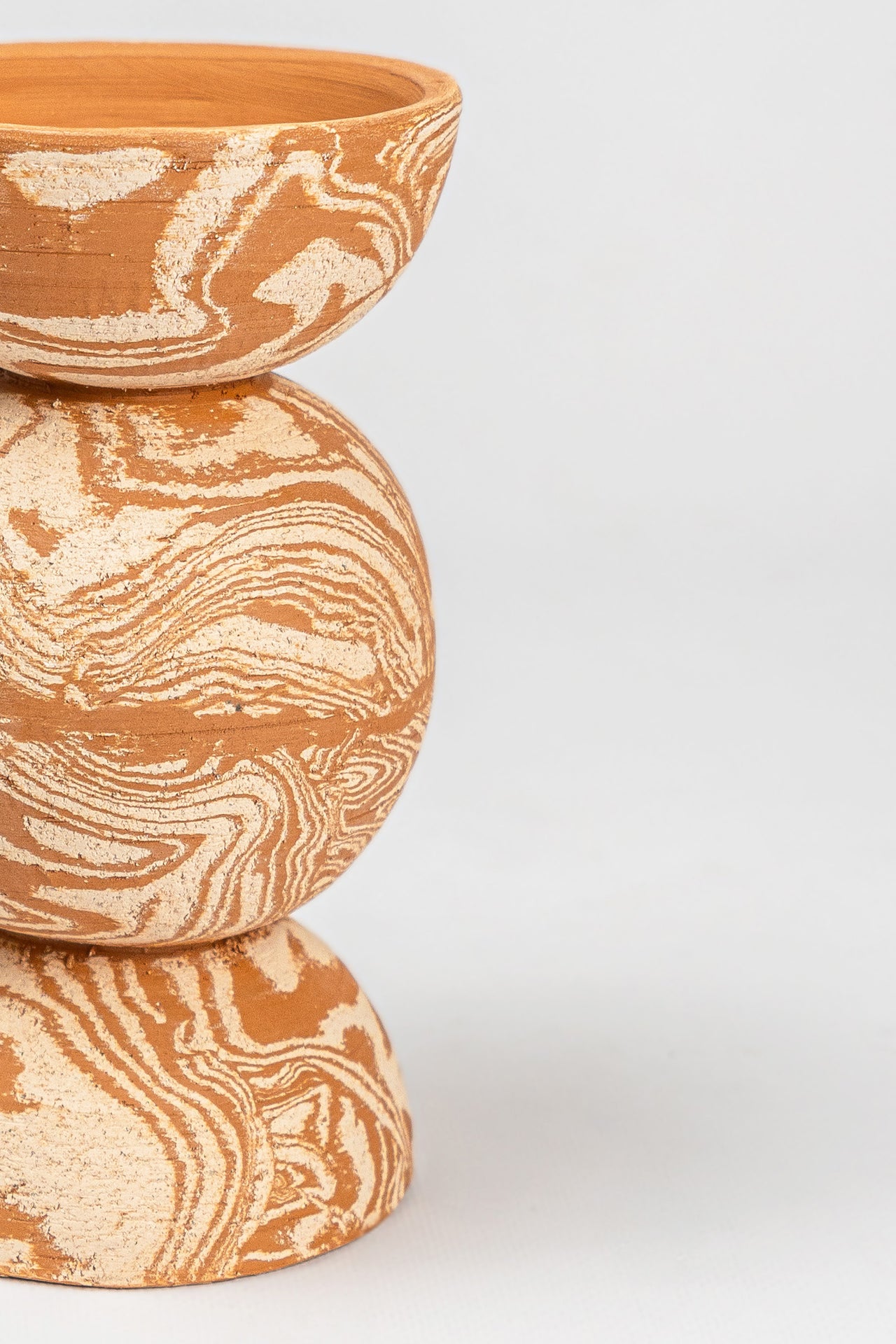 Chubby Totem Marmol Terracotta and Leche